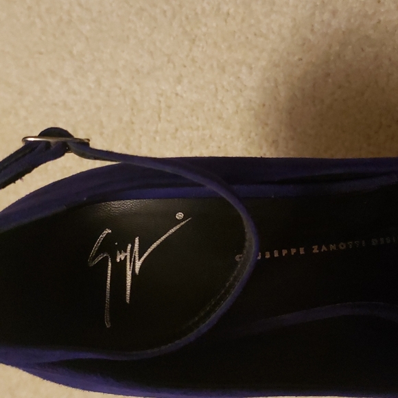Giuseppe Zanotti size 39 1/2 color blue suede 100% Authentic NEW - Picture 8 of 13